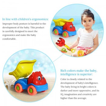 2019 New 5PCS Childrens Beach Toy Car Set Plastic Non-toxic Sand Snow Play Toy Model Suit for Babies Kids Boys Girls