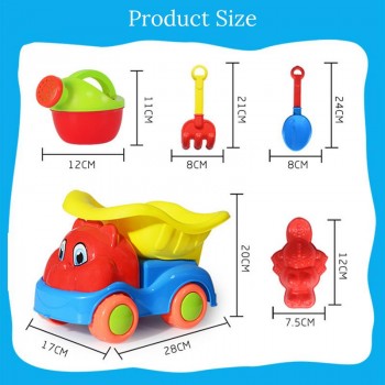 2019 New 5PCS Childrens Beach Toy Car Set Plastic Non-toxic Sand Snow Play Toy Model Suit for Babies Kids Boys Girls