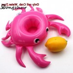 New Lovely Economic Convenient Drink Holder Cup Mats Inflatable Cup Holder Crab Rose Red Floating Summer Hawaii Toy AWE6818