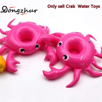 New Lovely Economic Convenient Drink Holder Cup Mats Inflatable Cup Holder Crab Rose Red Floating Summer Hawaii Toy AWE6818