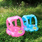 Kids baby Sunscreen Seat INS Inflatable Summer Beach Raft Swimming swim Ring Float bathing toys playing Water pool tube