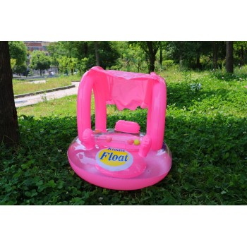 Kids baby Sunscreen Seat INS Inflatable Summer Beach Raft Swimming swim Ring Float bathing toys playing Water pool tube