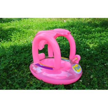 Kids baby Sunscreen Seat INS Inflatable Summer Beach Raft Swimming swim Ring Float bathing toys playing Water pool tube