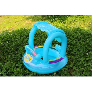 Kids baby Sunscreen Seat INS Inflatable Summer Beach Raft Swimming swim Ring Float bathing toys playing Water pool tube
