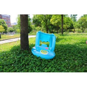 Kids baby Sunscreen Seat INS Inflatable Summer Beach Raft Swimming swim Ring Float bathing toys playing Water pool tube