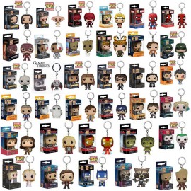 FUNKO POP Marvel Avengers Spider Loki Grootted Wonder Woman Harry Potter action figure model pocket keychain toys for kids gift