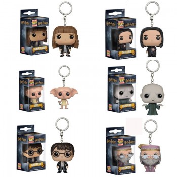 FUNKO POP Marvel Avengers Spider Loki Grootted Wonder Woman Harry Potter action figure model pocket keychain toys for kids gift