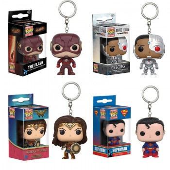 FUNKO POP Marvel Avengers Spider Loki Grootted Wonder Woman Harry Potter action figure model pocket keychain toys for kids gift