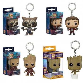 FUNKO POP Marvel Avengers Spider Loki Grootted Wonder Woman Harry Potter action figure model pocket keychain toys for kids gift