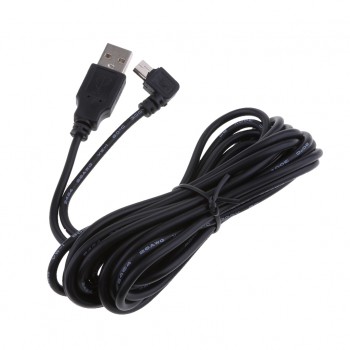 Portable 5V 2A Mini USB Chargers Cable 90 Degrees Right Bend DVR GPS Charging Cable Cars Truck Accessory