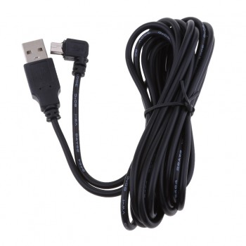 Portable 5V 2A Mini USB Chargers Cable 90 Degrees Right Bend DVR GPS Charging Cable Cars Truck Accessory