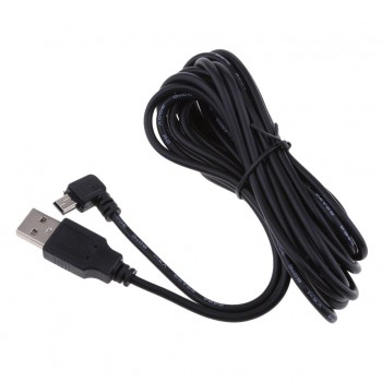 Portable 5V 2A Mini USB Chargers Cable 90 Degrees Right Bend DVR GPS Charging Cable Cars Truck Accessory