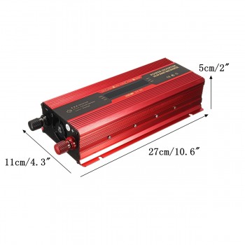 Car Inverter 12V 220V 6000W P eak Power Inverter Voltage Convertor Transformer 12V/24V 110V/220V Inversor Universal/US Plug