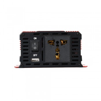 Aluminum Alloy Car Power Inverter Converter 4000W DC12/24V to AC110/220V 4 USB Interfaces LED Digital Display Solar