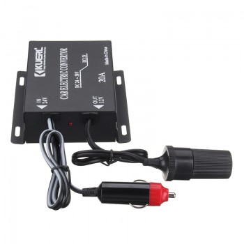 DC 24V to DC 12V Car Power Supply Electric Converter Inverter Transformer 20A DC 12V Inversor Adapter Aluminium Alloy