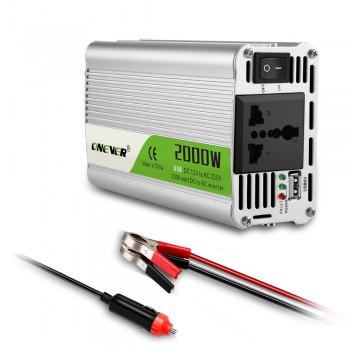 2000W Car Power Inverter Converter DC 12V to AC 220V Modified Sine Wave Power Intelligent Temperature Control USB Charger