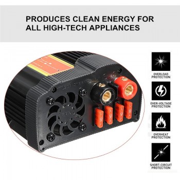 Solar Power Inverter 2000/6000/8000/12000W Peaks 12V 220V Modified Sine Wave Voltage Transformer Converter Car Charge USB