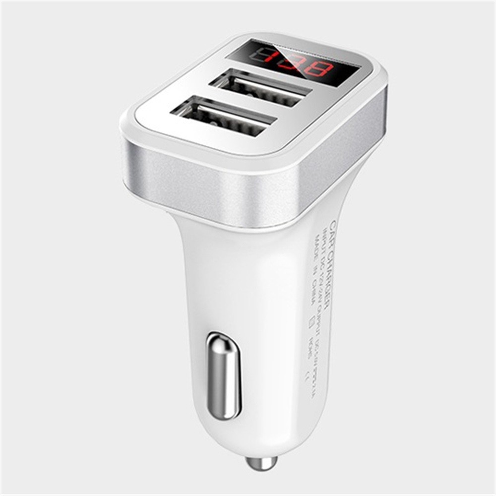 Willtoo 5V 2.1A 2-Port USB Car Charger LED Screen Car Adapter Voltage Display For iPhone Samsung Tablet Quick Charger durable