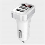 Willtoo 5V 2.1A 2-Port USB Car Charger LED Screen Car Adapter Voltage Display For iPhone Samsung Tablet Quick Charger durable
