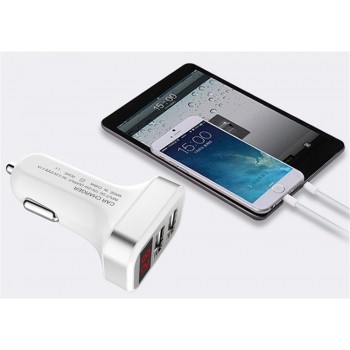 Willtoo 5V 2.1A 2-Port USB Car Charger LED Screen Car Adapter Voltage Display For iPhone Samsung Tablet Quick Charger durable