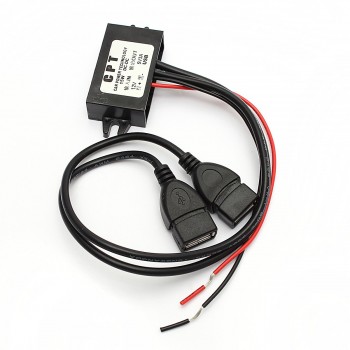DC-DC 2V To 5V 3A 15W Dual Double 2 USB Car Converter Module 1Power Adapter used for LED Car Display GPS Over Voltage Protection