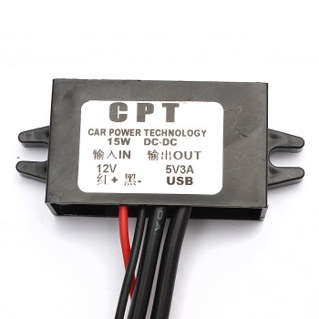 DC-DC 2V To 5V 3A 15W Dual Double 2 USB Car Converter Module 1Power Adapter used for LED Car Display GPS Over Voltage Protection