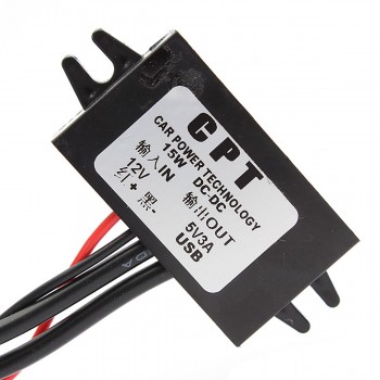 DC-DC 2V To 5V 3A 15W Dual Double 2 USB Car Converter Module 1Power Adapter used for LED Car Display GPS Over Voltage Protection