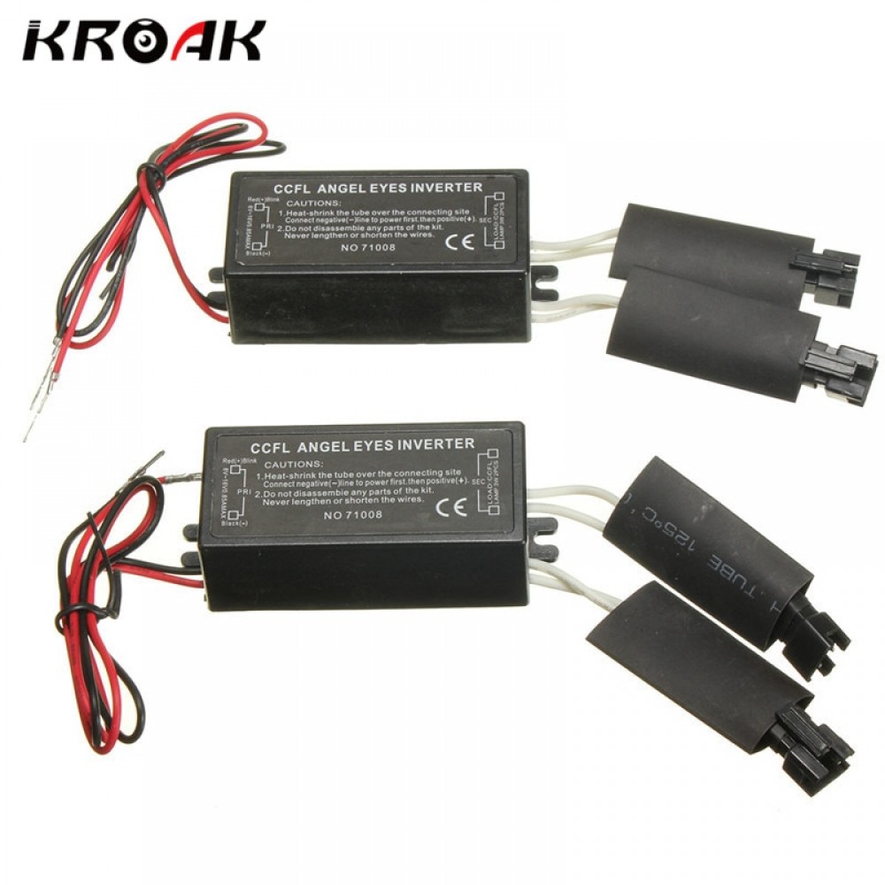 Universal 2Pcs Car Inverter For CCFL Angel Eye Light Halo Ring Spare Ballast Inverter For BMW E36 E46 E53 E83