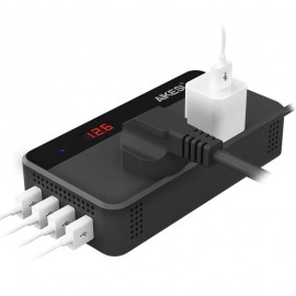 Car Inverter Power Inverter Voltage Converter 4 USB 2 Socket Charger Auto Cigarette Lighter Automobiles