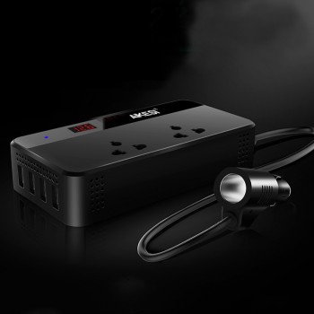 Car Inverter Power Inverter Voltage Converter 4 USB 2 Socket Charger Auto Cigarette Lighter Automobiles
