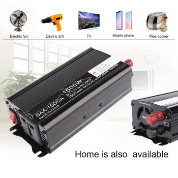 Black Car Inverters 3000W Peak Modified Sine Wave Car Power Inverter 50Hz DC 12V/24V to AC 220V Charger Converter