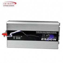 2019 2500W Power Inverter DC 12V TO AC 220V Pure Sine Wave USB Solar Car Power Inverter Peak Power Free Shipping