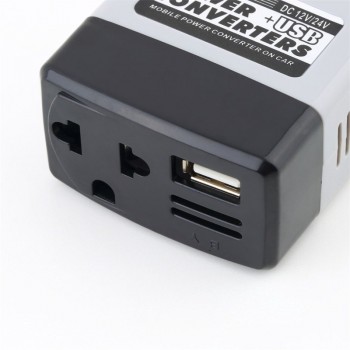 DC 12V 24V to AC 220V Automobile USB Mobile Power Converter Adapter Plug Inverter Transformer for Car Mobile Phone Chargers