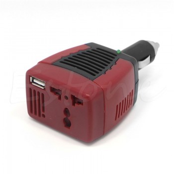 NEW HOT Car DC 12V to AC 220V 75W Power Inverter Adapter USB 5V