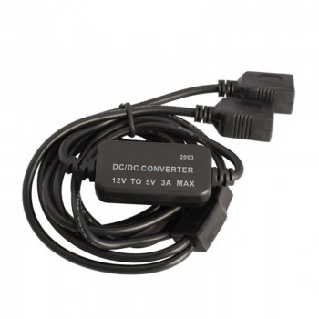 12V to 5V 3A 15W Double USB Female Socket DC-DC Buck Converter Step Down Module Car Charger Converter Aux Cable Cord Wire
