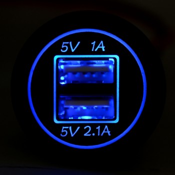 WUPP Universal  Motorcycle Car 5V 3.1A Dual USB Charger Socket Adapter Power Outlet for 12V 24V  for phone Waterproof Durable
