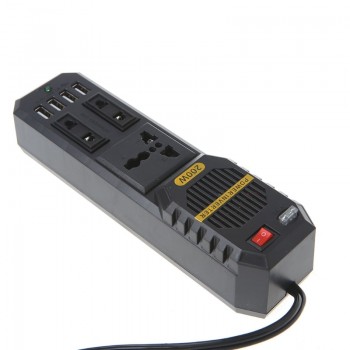 200W Car 4 Port USB 12V DC to AC 220V Vehicle Power Inverter Adapter Converter