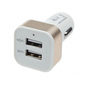 2018 HOT SALE Universal Car 12V To 5.0V 2.1A/1A 2Port USB Charger Adapter For Smart phone GPS car charger YYH#  best price Vicky