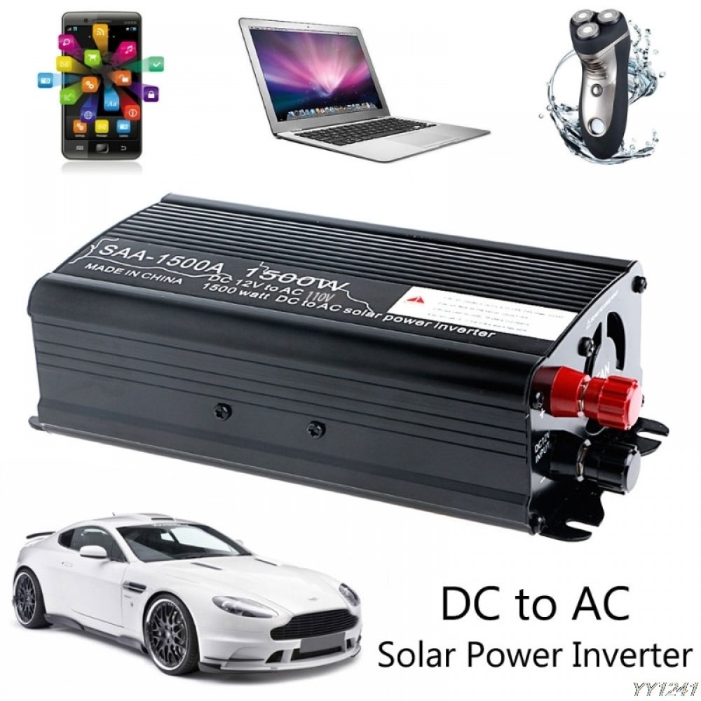 Solar Power Inverter 12V DC To 110V AC Modified Vehicle USB Adapter Converter Car Inverter Power Supply Switch On-board Charger