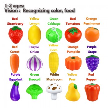 12-23PCS Children Kitchen Pretend Play Toys Cutting Fruit Vegetable Food Miniature Play Do House Education Toy Gift for Girl Kid