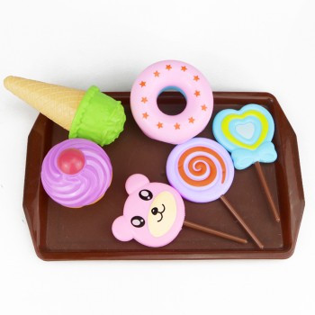 Kawaii Childrens Kitchen Toys Plastic Simulation Food Cake Ice Cream Dessert Pretend Play Early Education Toy For kids Gift