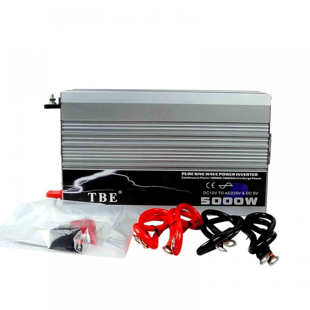 5000W DC 12V to AC 220V Car Pure Sine Wave Power Inverter Converter Car Charger(10000W Peak Power)