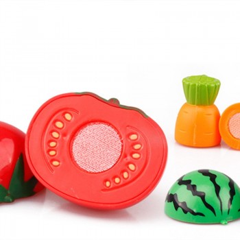 Hot Sale Plastic Kitchen Food Fruit Vegetable Cutting Kids Pretend Play Educational Toy Safety Children Kitchen Toys Sets