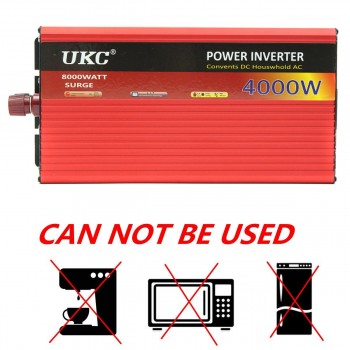 4000W/8000W Modified Sine Wave Power Inverter 12V to AC 230V Car Caravan Camping