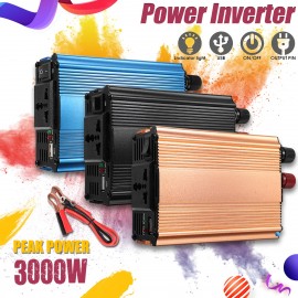 KROAK Inverter 12V 220V 3000W Peak Car Power Inverter Voltage Transformer Converter 12 220 Charger Solar Inversor 12V 220V