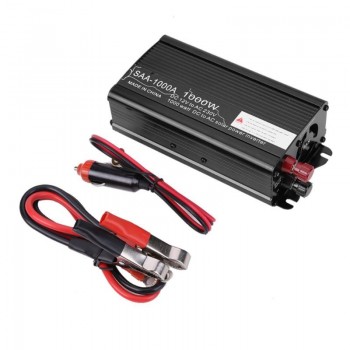 VODOOL Car Inverters 2000W Peak Car Power Inverter DC 12V/24V to AC 220V Charger Converter Black Continuous output power 500W