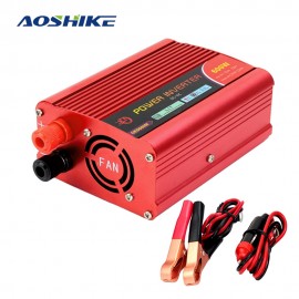 AOSHIKE Car Inverter Modified Sine Wave Car Inverter 12V to 110V 220V 600W Red USB Port Car 50HZ Car Charger Voltage Transformer