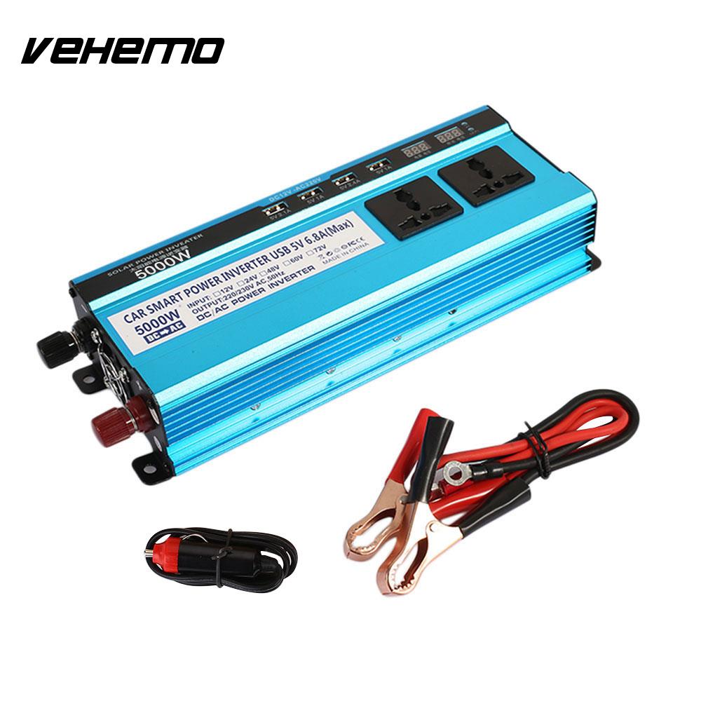 Vehemo 5000W Peak Car Converter Automobile Power Inverter Portable Car Inverter Charger High Performance Outdoor