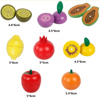 Logwood Baby Wooden toys Pretend Play kitchen toys cutting Fruit and Vegetable education food toys for kid Mother garden childre