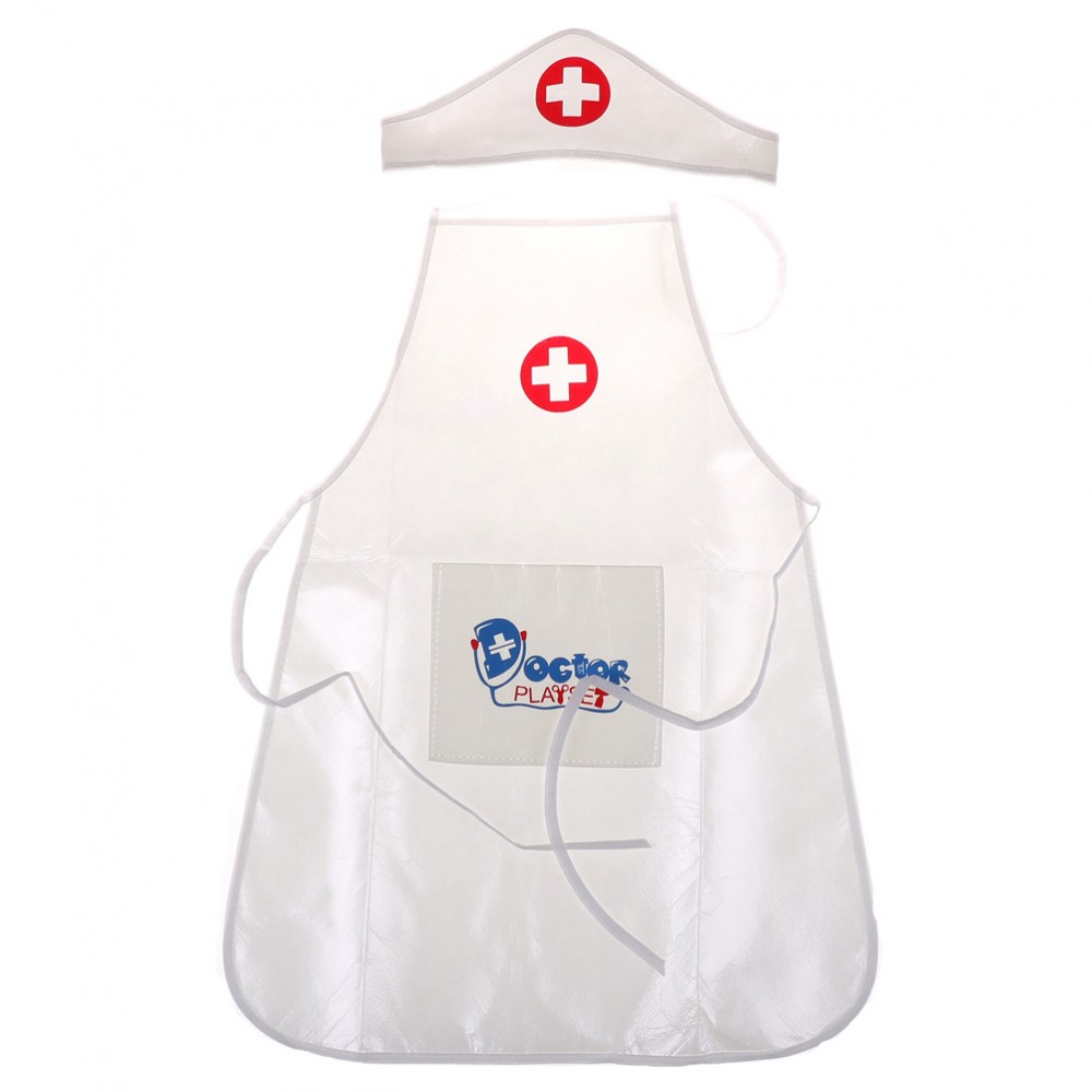 1 set (1 Clothing+1 Hat) doctor clothing toys Children play role play doctor for children nurse doctor performing Birthday gift